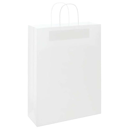 Sacchetti di Carta 50 pz con Manici Bianchi 32x12x42 cm