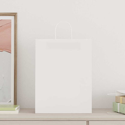 Sacchetti di Carta 50 pz con Manici Bianchi 32x12x42 cm