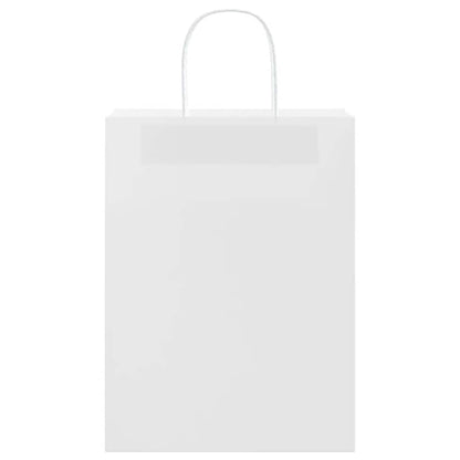 Sacchetti di Carta 250 pz con Manici Bianchi 26x12x35 cm