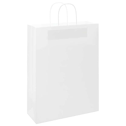 Sacchetti di Carta 250 pz con Manici Bianchi 32x12x42 cm