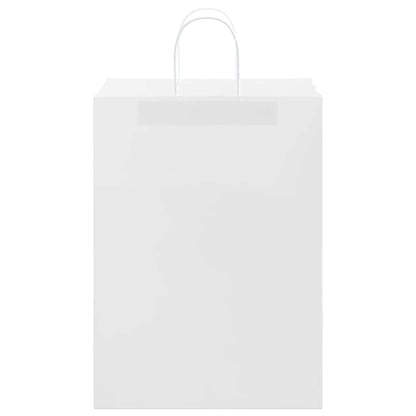 Sacchetti di Carta 250 pz con Manici Bianchi 32x17x44 cm