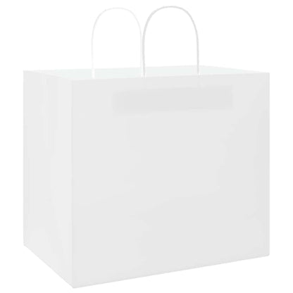 Sacchetti di Carta 250 pz con Manici Bianchi 32x22x28 cm