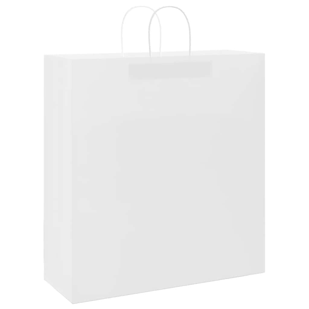 Sacchetti di Carta 250 pz con Manici Bianchi 45x17x48 cm