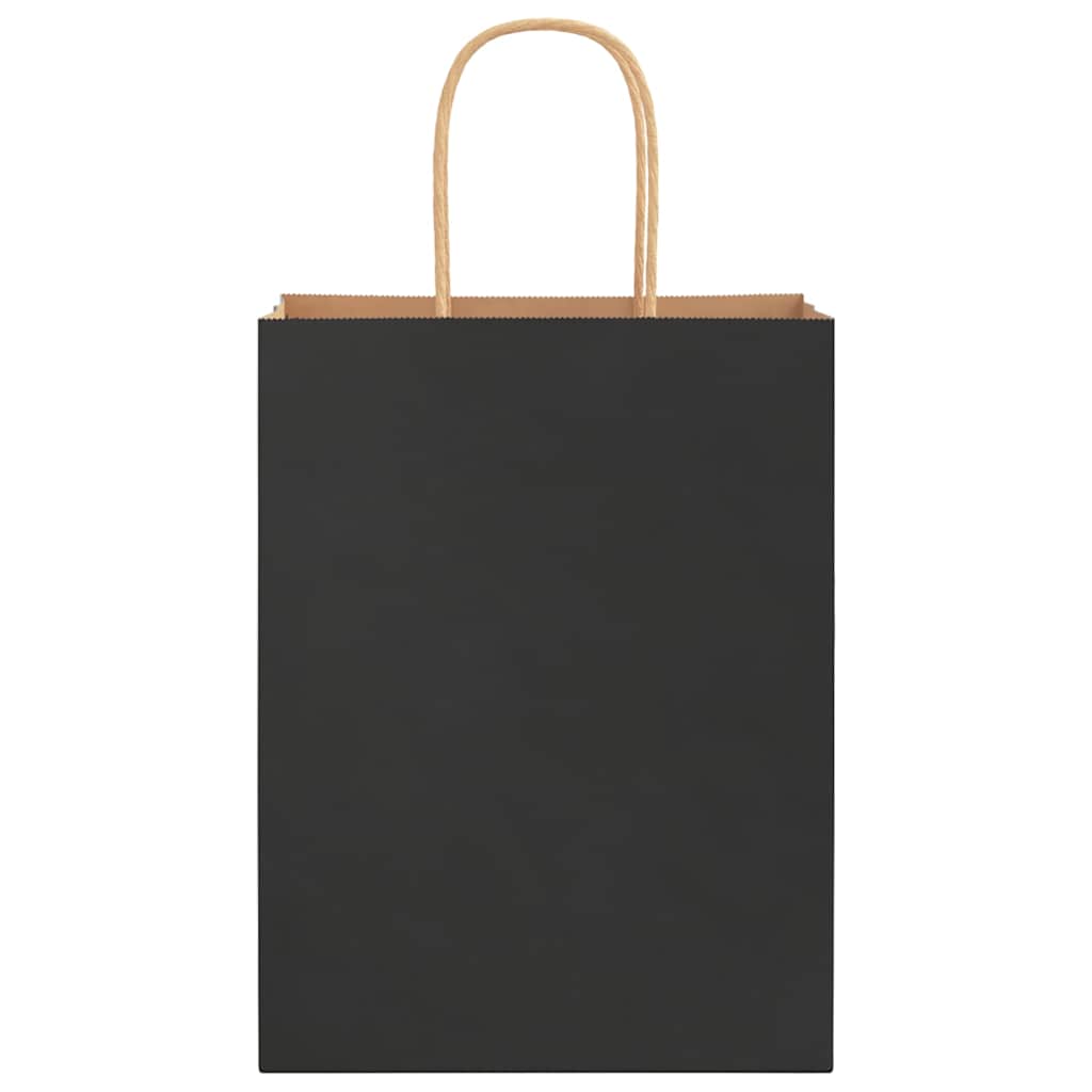 Sacchetti di Carta 250 pz con Manici Neri 21x11x28 cm