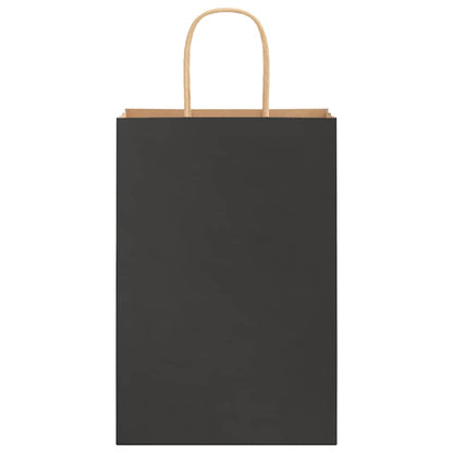 Sacchetti di Carta 250 pz con Manici Neri 21x11x31 cm
