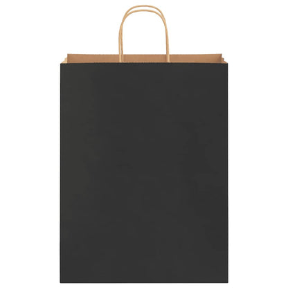 Sacchetti di Carta 250 pz con Manici Neri 32x12x42 cm