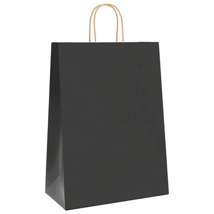 Sacchetti di Carta 250 pz con Manici Neri 32x17x44 cm