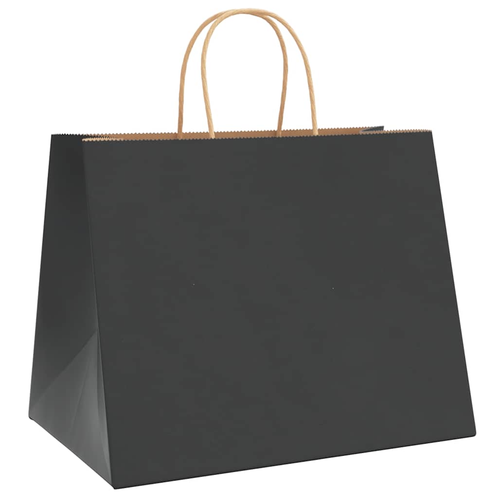 Sacchetti di Carta 250 pz con Manici Neri 32x22x24 cm