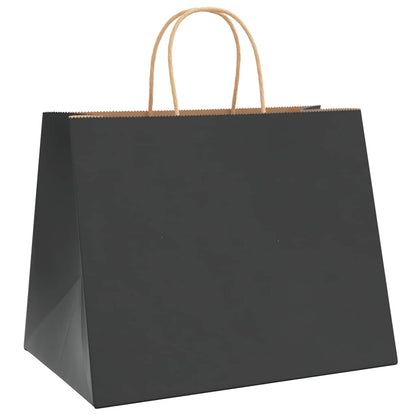 Sacchetti di Carta 250 pz con Manici Neri 32x22x24 cm