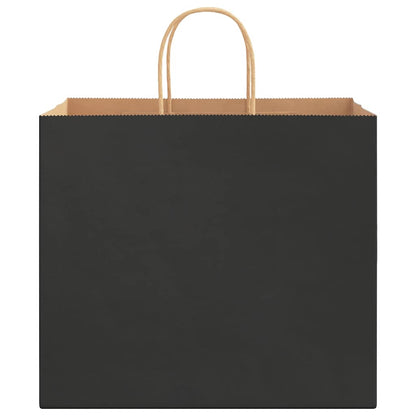 Sacchetti di Carta 250 pz con Manici Neri 32x22x28 cm