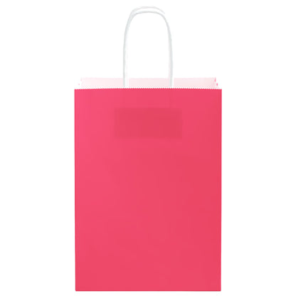 Sacchetti di Carta 50 pz con Manici Rosa 15x8x21 cm