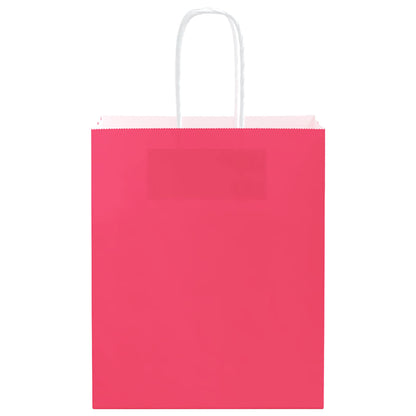 Sacchetti di Carta 50 pz con Manici Rosa 18x8x22 cm