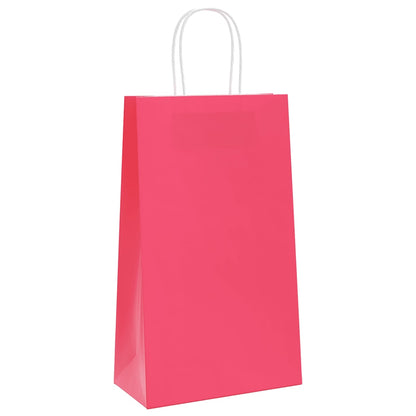 Sacchetti di Carta 50 pz con Manici Rosa 21x11x36 cm