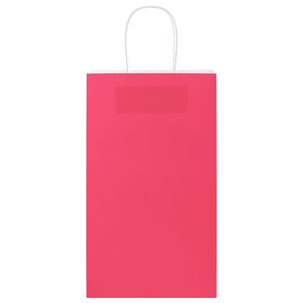 Sacchetti di Carta 50 pz con Manici Rosa 21x11x36 cm