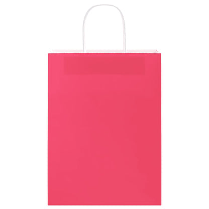 Sacchetti di Carta 50 pz con Manici Rosa 26x12x35 cm