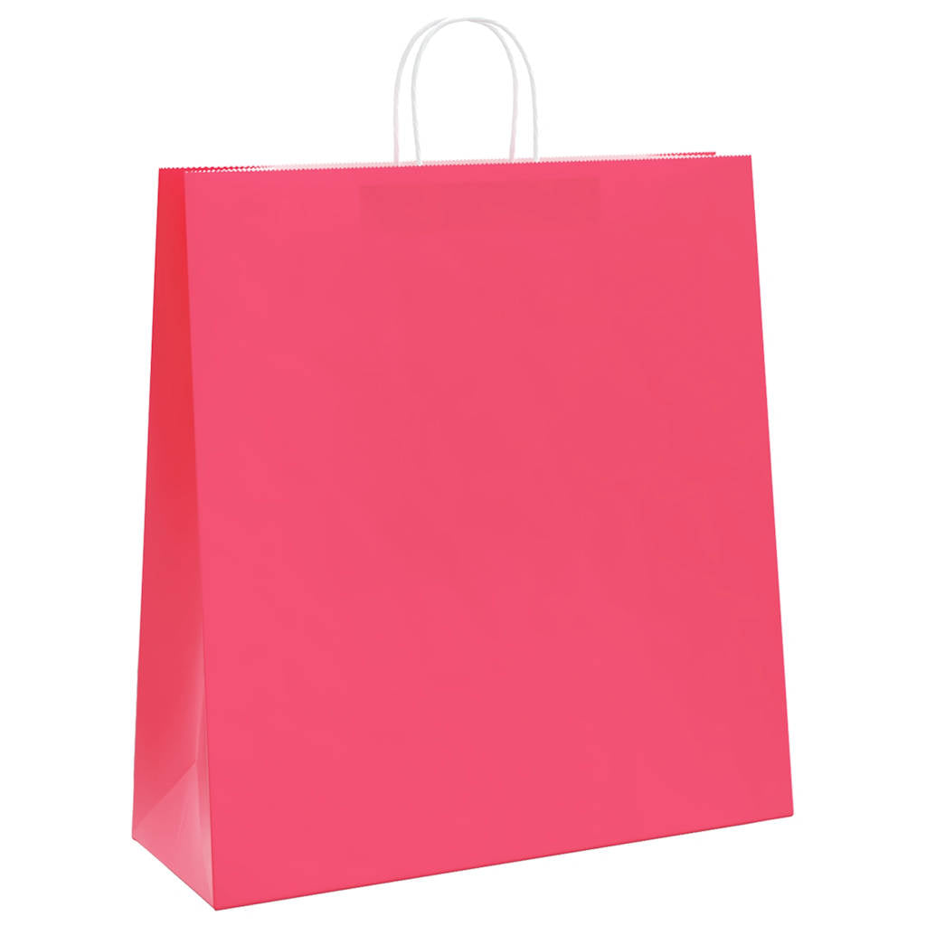 Sacchetti di Carta 50 pz con Manici Rosa 45x17x48 cm