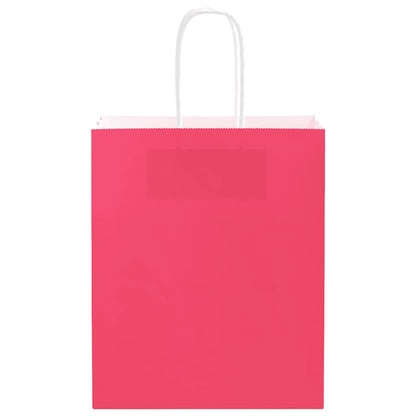Sacchetti di Carta 250 pz con Manici Rosa 18x8x22 cm