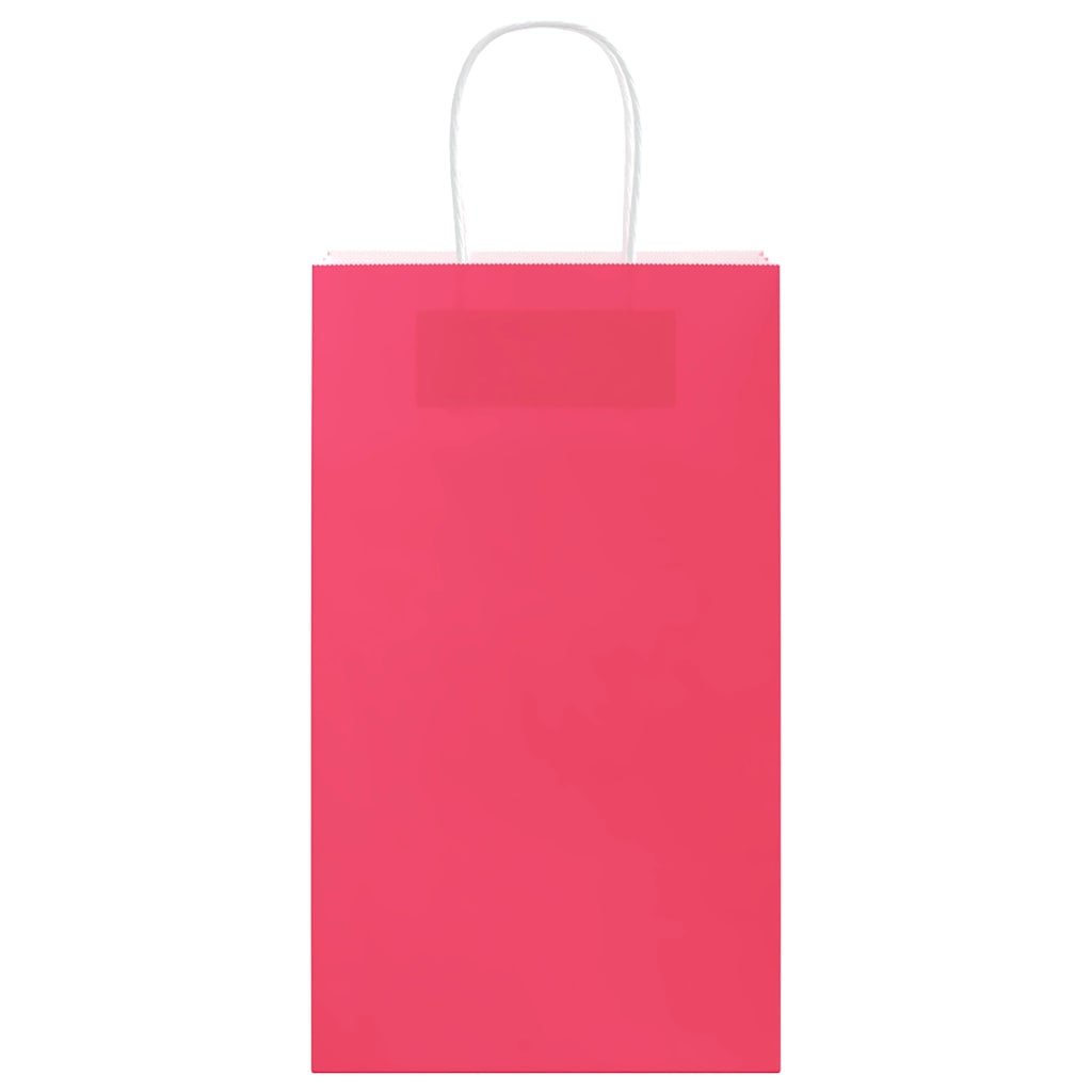 Sacchetti di Carta 250 pz con Manici Rosa 21x11x36 cm
