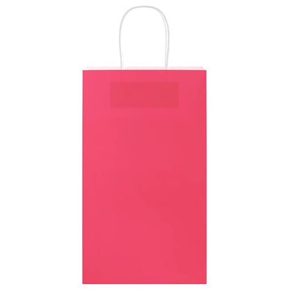 Sacchetti di Carta 250 pz con Manici Rosa 21x11x36 cm