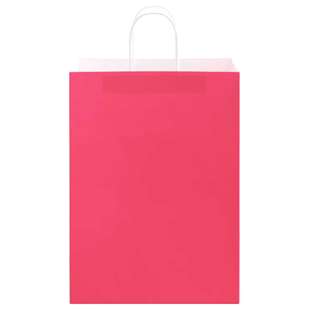 Sacchetti di Carta 250 pz con Manici Rosa 32x17x44 cm