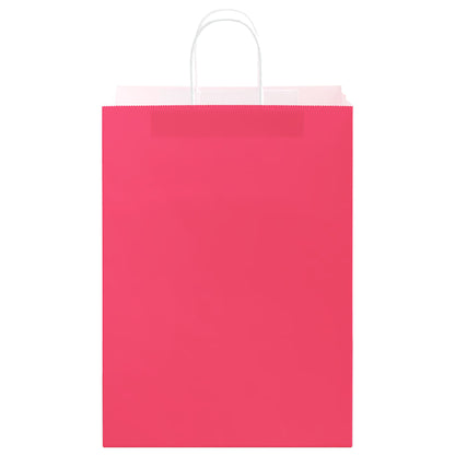 Sacchetti di Carta 250 pz con Manici Rosa 32x17x44 cm