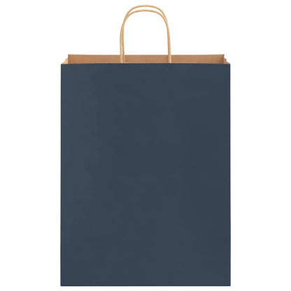 Sacchetti di Carta 250 pz con Manici Blu 32x12x42 cm