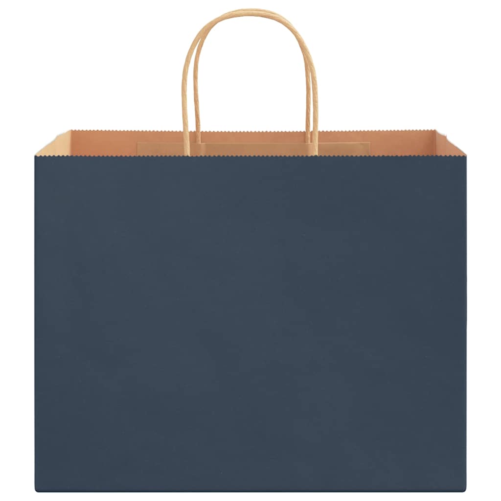 Sacchetti di Carta 250 pz con Manici Blu 32x22x24 cm