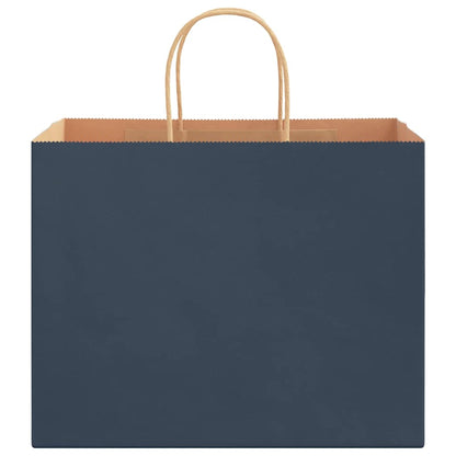 Sacchetti di Carta 250 pz con Manici Blu 32x22x24 cm