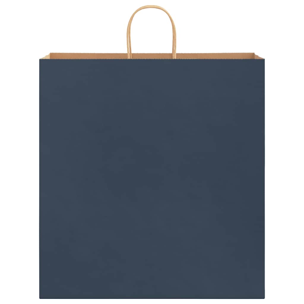 Sacchetti di Carta 250 pz con Manici Blu 45x17x48 cm