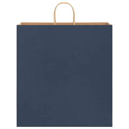 Sacchetti di Carta 250 pz con Manici Blu 45x17x48 cm