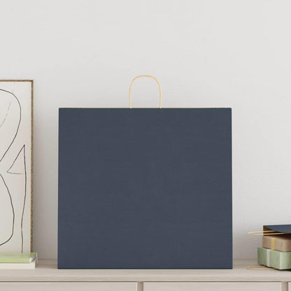Sacchetti di Carta 250 pz con Manici Blu 54x15x49 cm