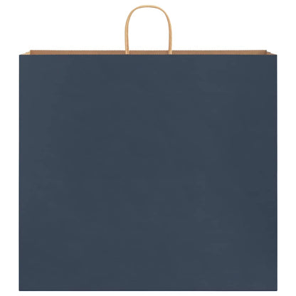 Sacchetti di Carta 250 pz con Manici Blu 54x15x49 cm