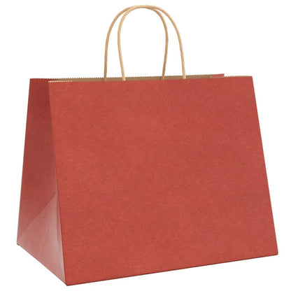 Sacchetti di Carta 250 pz con Manici Rossi 32x22x24 cm
