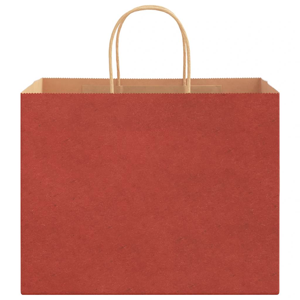 Sacchetti di Carta 250 pz con Manici Rossi 32x22x24 cm