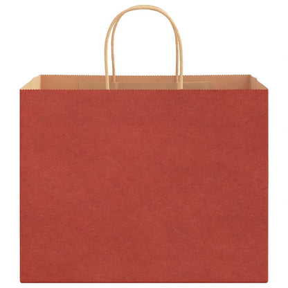Sacchetti di Carta 250 pz con Manici Rossi 32x22x24 cm