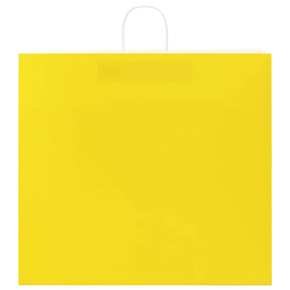 Sacchetti di Carta 50 pz con Manici Gialli 54x15x49 cm