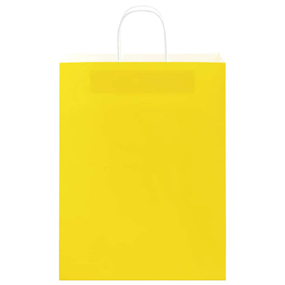 Sacchetti di Carta 250 pz con Manici Gialli 32x12x42 cm