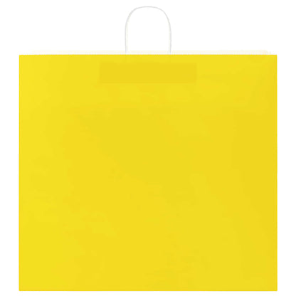 Sacchetti di Carta 250 pz con Manici Gialli 54x15x49 cm