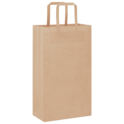 Sacchetti di Carta Kraft 50 pz con Manici Marrone 21x11x36 cm