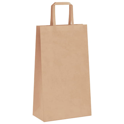 Sacchetti di Carta Kraft 50 pz con Manici Marrone 21x11x36 cm