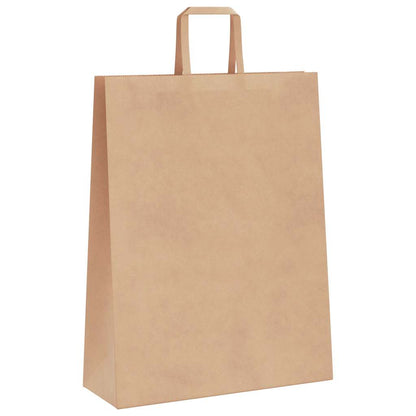 Sacchetti di Carta Kraft 50 pz con Manici Marrone 32x12x42 cm