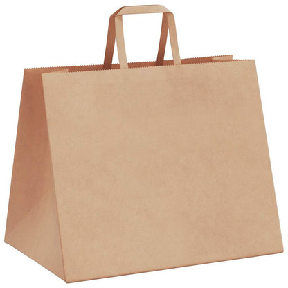 Sacchetti di Carta Kraft 50 pz con Manici Marrone 32x22x24 cm