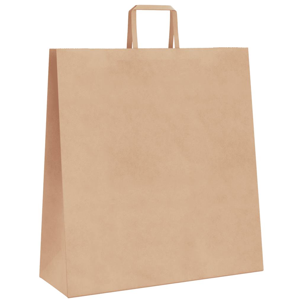 Sacchetti di Carta Kraft 250 pz con Manici Marrone 45x17x48 cm