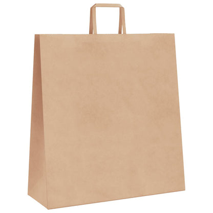 Sacchetti di Carta Kraft 250 pz con Manici Marrone 45x17x48 cm