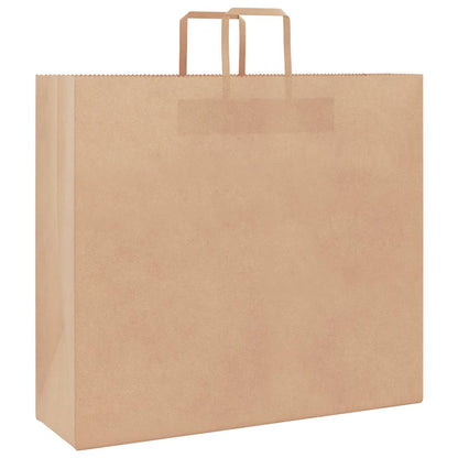Sacchetti di Carta Kraft 250 pz con Manici Marrone 54x15x49 cm