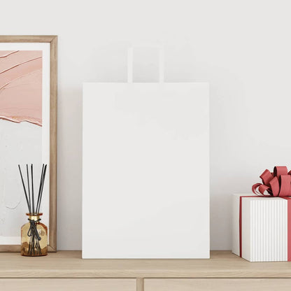 Sacchetti di Carta Kraft 50 pz con Manici Bianchi 32x17x44 cm