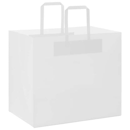 Sacchetti di Carta Kraft 50 pz con Manici Bianchi 32x22x28 cm