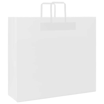 Sacchetti di Carta Kraft 50 pz con Manici Bianchi 54x15x49 cm