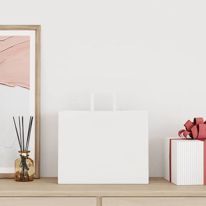 Sacchetti di Carta Kraft 250 pz con Manici Bianchi 32x22x24 cm