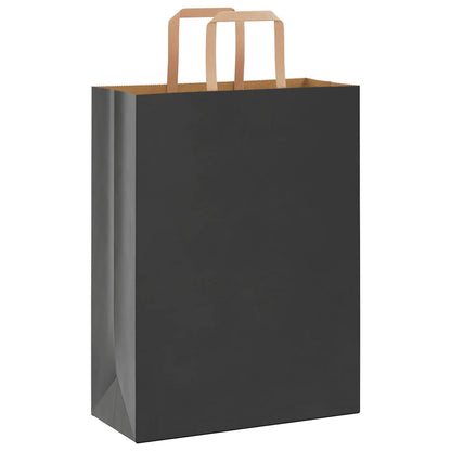 Sacchetti di Carta Kraft 50 pz con Manici Neri 26x12x35 cm